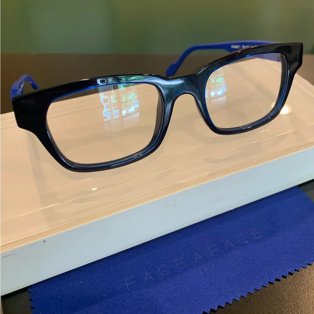 Face à Face Women's Blue Rectangular Glasses